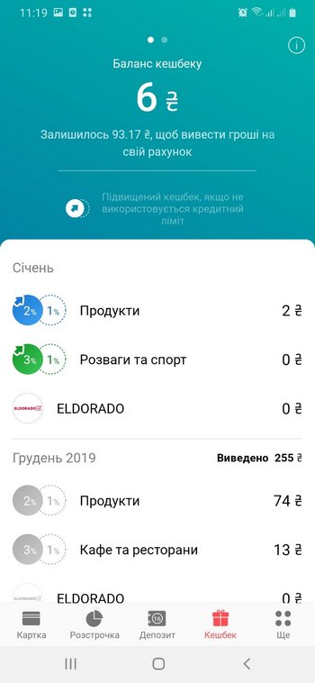 Кешбек на розваги та спорт