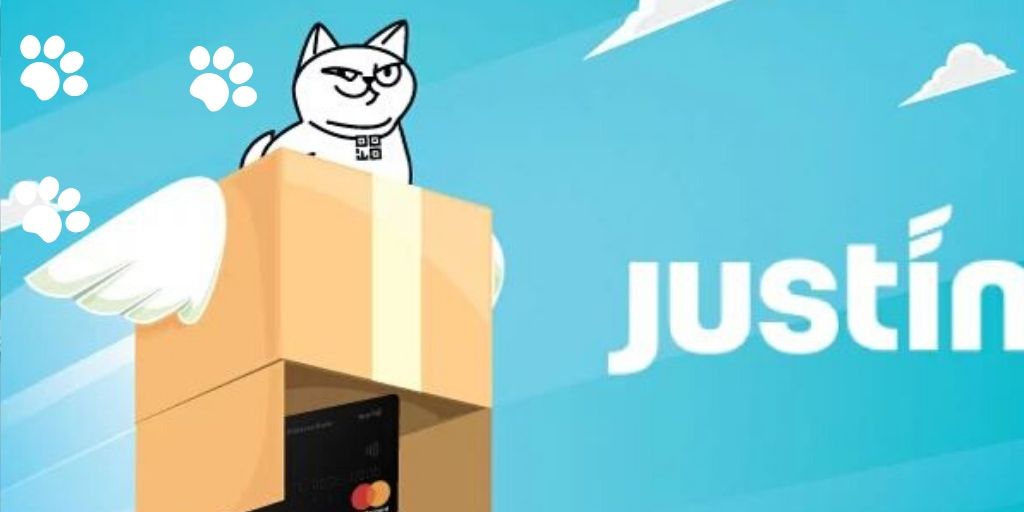 Кот Монобанка на посылке Jastin